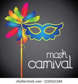 mask carnival for party decoration. vector illustration