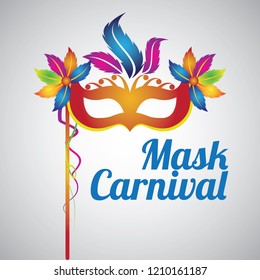 mask carnival for party decoration. vector illustration