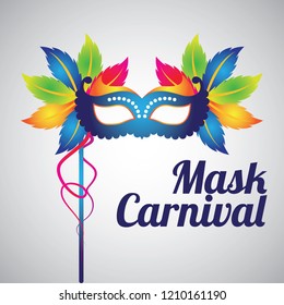 mask carnival for party decoration. vector illustration