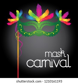 mask carnival for party decoration. vector illustration