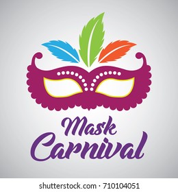 mask carnival for party decoration. vector illustration