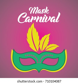 mask carnival for party decoration. vector illustration