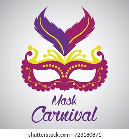 mask carnival for party decoration. vector illustration