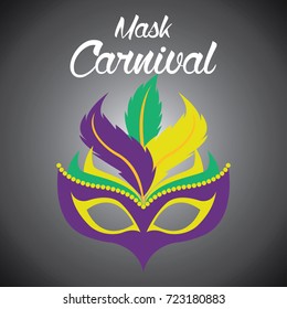 mask carnival for party decoration. vector illustration