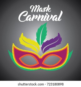 mask carnival for party decoration. vector illustration