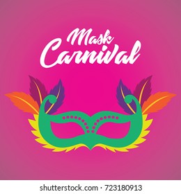 mask carnival for party decoration. vector illustration