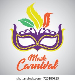 mask carnival for party decoration. vector illustration