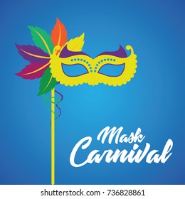 mask carnival for party decoration. vector illustration