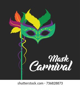 mask carnival for party decoration. vector illustration