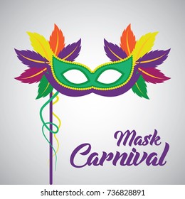 mask carnival for party decoration. vector illustration