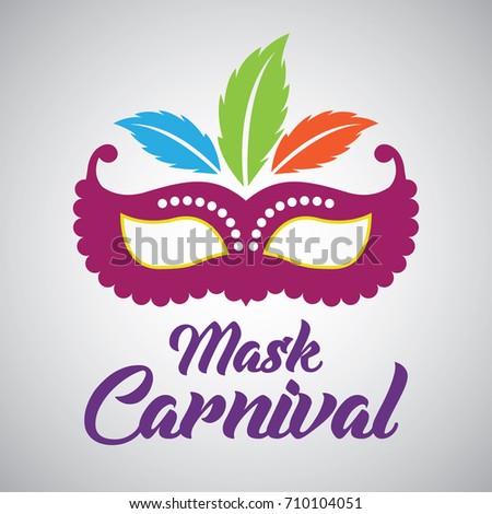 mask carnival for party decoration. vector illustration