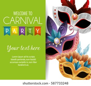 mask carnival party icon