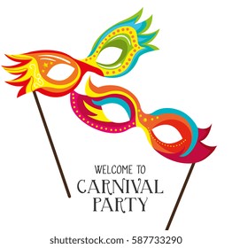 mask carnival party icon
