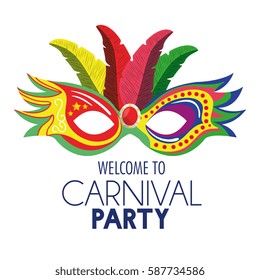 mask carnival party icon