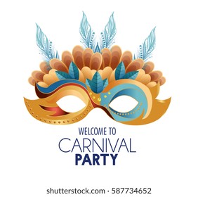 mask carnival party icon
