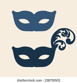 MASK CARNIVAL silhouette illustration vector