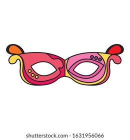 mask carnival traditional isolated icon vector illustration design