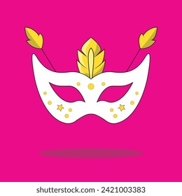 Mask carnval vector color pink 