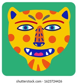 Mask cartoon set icon. Vector illustration set icon face. Flat cartoon colorful vector illustration