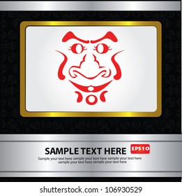 mask, cartoon, for text ,Vector