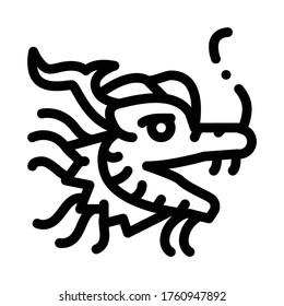 mask of chinese dragon icon vector. mask of chinese dragon sign. isolated contour symbol illustration