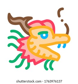 mask of chinese dragon icon vector. mask of chinese dragon sign. color symbol illustration