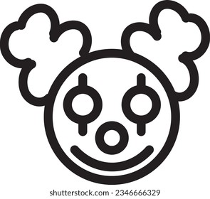 Mask Circus Festival Outline Icon