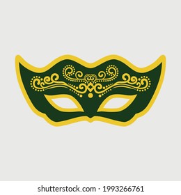 Maskensymbole, gedrucktes Vektordesign 