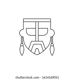 Mask color icon. Simple thin line, outline vector of boho icons for ui and ux, website or mobile application