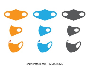 mask, colorful, vector illustration, white background