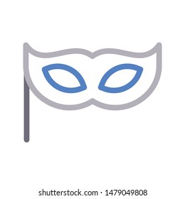 mask colour line vector icon