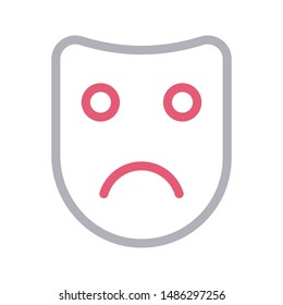 mask colour line vector icon