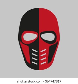 Mask  of the comic book supervillain. Vector illustration