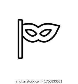 Mask concept line icon. Simple element illustration. Mask concept outline symbol design from Italy set. Can be used for web and mobile
