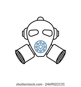 mask concept line icon. Simple element illustration. mask concept outline symbol design.