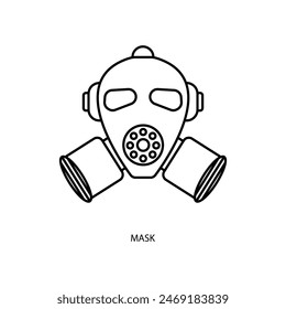mask concept line icon. Simple element illustration. mask concept outline symbol design.