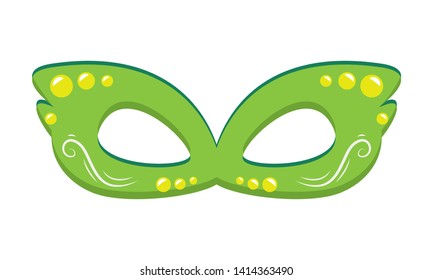 mask costume brazil carnival on white background vector illustration
