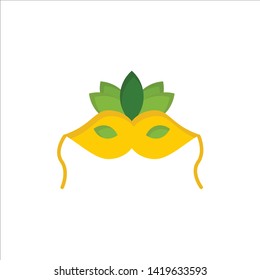 Mask, Costume, Venetian, Madrigals  Flat Color Icon. Vector icon banner Template