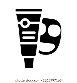 mask cream cosmetic glyph icon vector. mask cream cosmetic sign. isolated symbol illustration