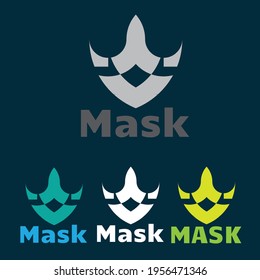Mask creative modern stylish vector logo design 2021.