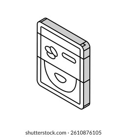 mask cucumber isometric icon vector. mask cucumber sign. isolated symbol illustration