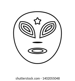 mask the day of the dead icon. Element of Mexico for mobile concept and web apps icon. Outline, thin line icon for website design and development, app development