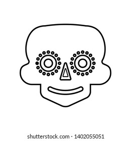 mask the day of the dead icon. Element of Mexico for mobile concept and web apps icon. Outline, thin line icon for website design and development, app development