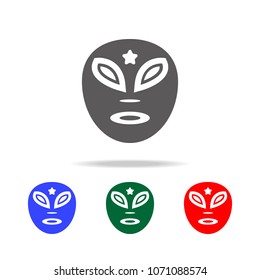mask the day of the dead icon. Elements of culture of Mexico multi colored icons. Premium quality graphic design icon. Simple icon for websites, web design, mobile app on white background