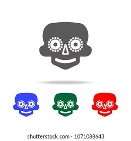 mask the day of the dead icon. Elements of culture of Mexico multi colored icons. Premium quality graphic design icon. Simple icon for websites, web design, mobile app on white background