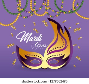 mask decoration to merdi gras event