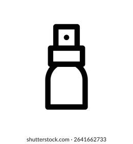 Mask defogger spray. Editable stroke vector icon.