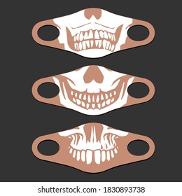 mask design with the skull image