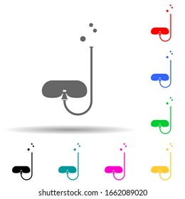 mask of a diver multi color style icon. Simple glyph, flat vector of summer pleasure icons for ui and ux, website or mobile application