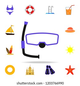 mask for diving flat icon. Summer icons universal set for web and mobile